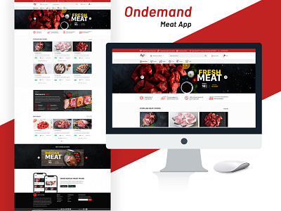 Meat Web App Template app branding design graphic design illustration ui