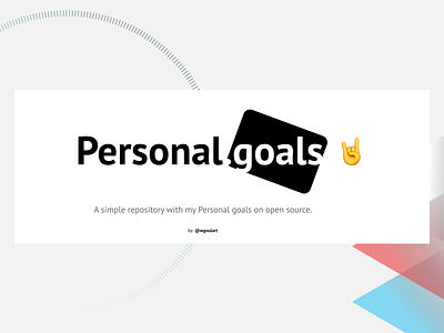 Personal Goals - Github cover project design figma github logo ui ux web
