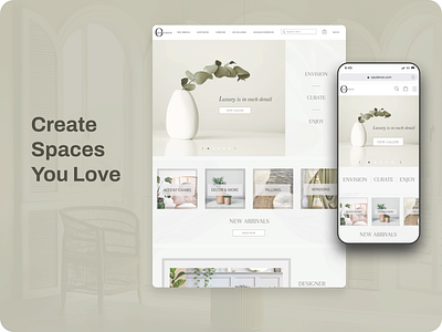 E-Commerce Responsive Design e commerce furniture home decor mobile design mobile ui ui web design web ui