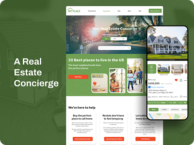 Real Estate Website and Mobile App mobile app mobile design real estate responsive ui design ux design web design