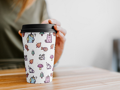 paper cup pattern graphic design paper cup pattern