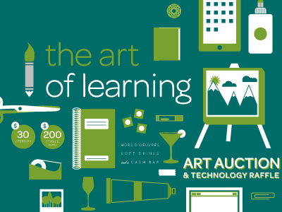 Art of Learning Poster illustration poster two color