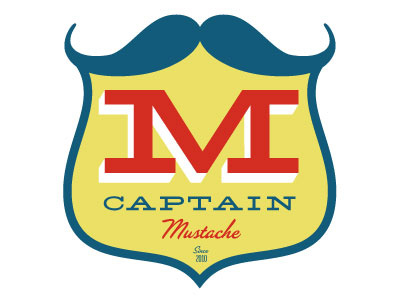 Captainmustache logo typography