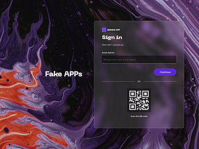 Fake APPs - Sign in a Bada$$ App login ui ux web webdesign