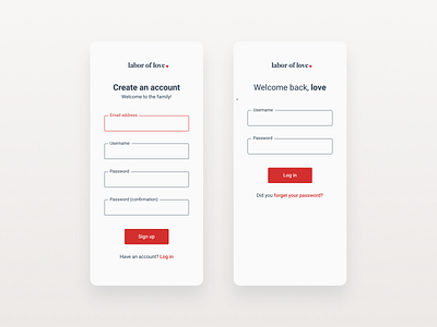 Daily UI #001: Sign Up/Log In Page dailyui dailyui001 login mobile signup
