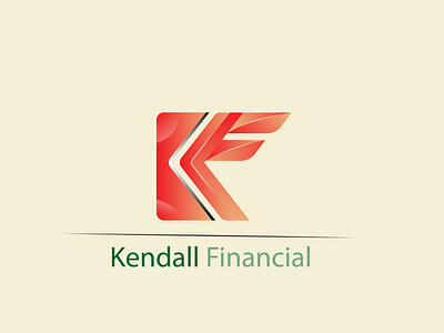 MODERN K + F LETTER LOGO DESIGN