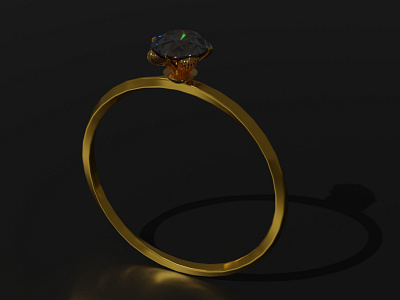 Golden Jewelry Ring with Diamond and Design 3D print model 3d 3d print art blender brilliant design diamond fashion gold golden high poly jewel jewelry luxury ring woman