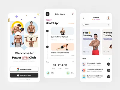 Smart Body Fitness Gym ⛹ Mobile App Design app app design booking branding cline cryptocurrency design doctor e commerce app food app health ios ios design mobile mobile app pro pro design ui ui design woo commerce