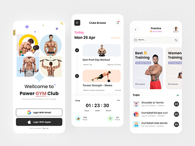 Smart Body Fitness Gym ⛹ Mobile App Design