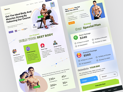 Fitness Website Landing Page Design