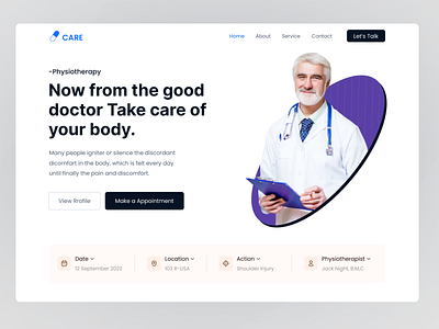 Doctor Web Design care design doctor doctor webdesign doctor landing page e commerce app healthcare landing page take care webdesign