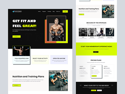 Fitness Website landing Page Design