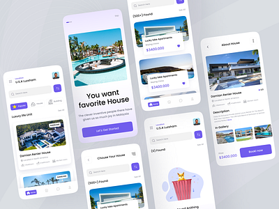 Real Estate Mobile App Design by Ahmed Tamjid on Dribbble