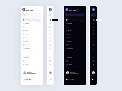Admin Dashboard Sidebar Navigation by Ahmed Tamjid on Dribbble