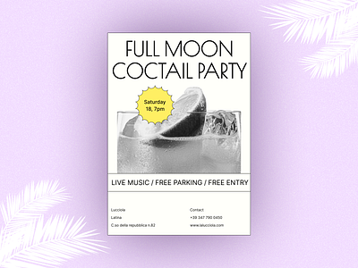 Full moon | Cocktail party design graphic design poster tip typography