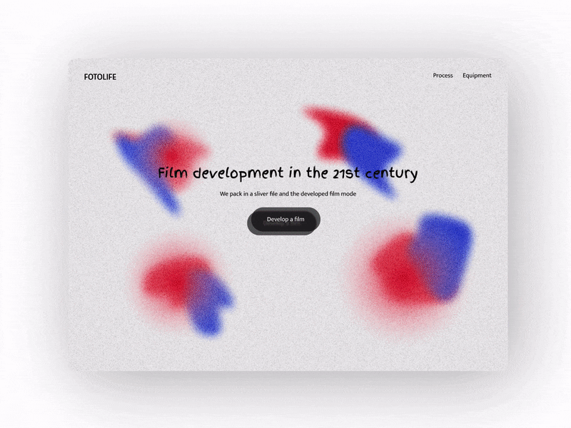 Film development service design graphic design ui