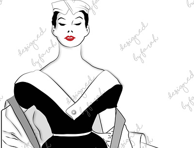 Fashion Illustration-The classic Dior dress classic dior dress classic dior dress fashion illustration