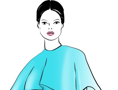 Fashion illustration of Rizalman dress