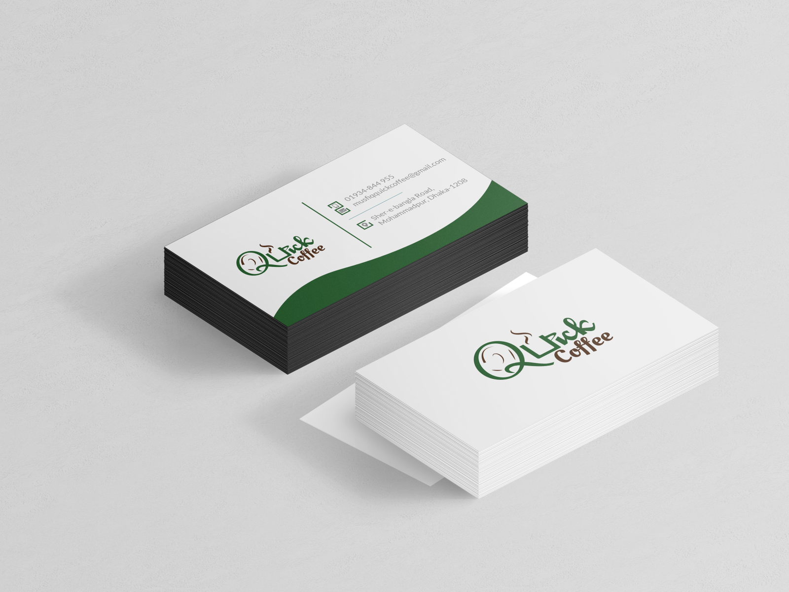 Quick Coffee Business Card by Khalekuzzaman Rony on Dribbble