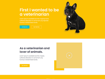 Veterinary Landing Page With Elemntor Pro elementor landing page design landingpage ui veterinary website website design wordpress
