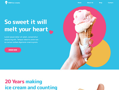 Ice cream shop webdesign