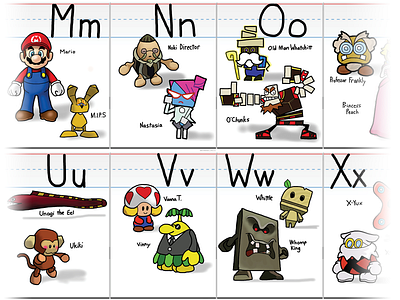Super Mario Alphabet alphabet ipad mario nintendo videogames