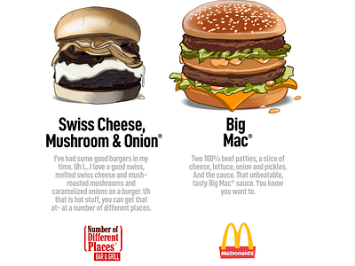 Choose Your Burger americafirst bigmac burger culvers ipad krustykrab mcdonalds mushroom procreate swiss