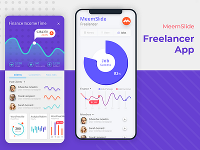 Meemslide Freelancer App UI Design