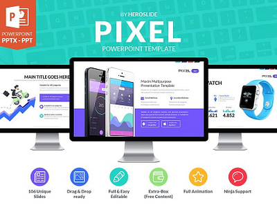 Pixel , Business Powerpoint Template