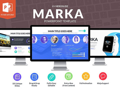 Marka, Business Powerpoint Template creativemarket free powerpoint marka meemslide powerpoint powerpoint template ppt pptx presentation slide template