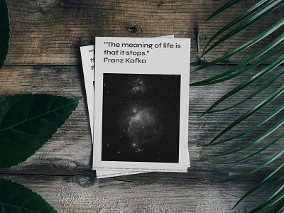 The meaning of life is that it stops | Poster Design aesthetic deep design franz lines poster posterdesign quotes text thought typo typography words