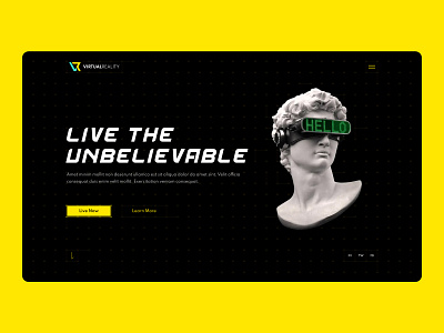 VR Landing Page Design | UI Design ar arvr dark darkmode darktheme design landingpage logo typography ui uidesign uiuxdesign ux uxdesign virtual virtualreality visual visualdesign vr webdesign