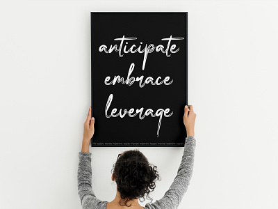 Anticipate. Embrace. Leverage. | Poster Design