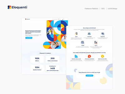 Eloquenti (freelance platform) design exoft graphic design ui ux