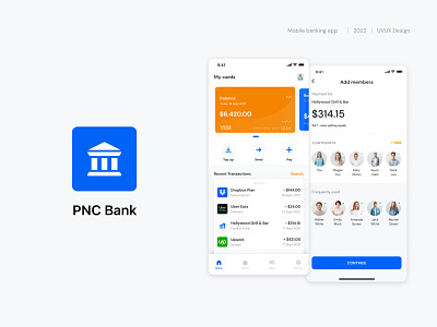 PCN Bank (mobile banking app) design figma ui ux
