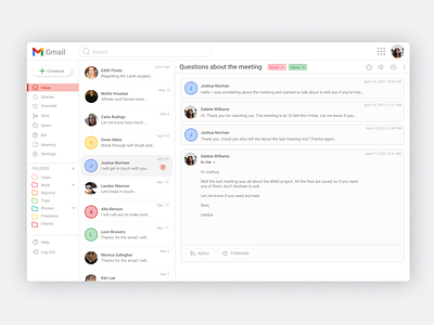 Gmail Desktop Layout Redesign