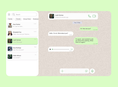 WhatsApp Desktop App Redesign app branding design graphic design illustration ui ux uxui