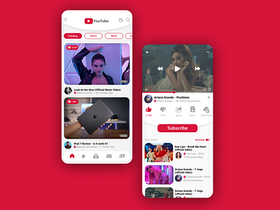 YouTube App Redesign app branding design graphic design illustration ui ux uxui