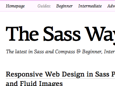 The Sass Way css kerning navigation sass typography