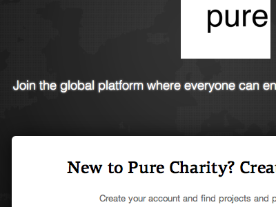 Pure Charity (Signup Page) bw css3 glow signup