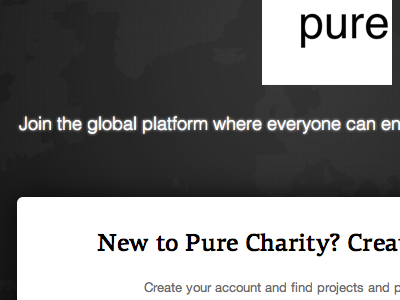 Pure Charity (Signup Page)