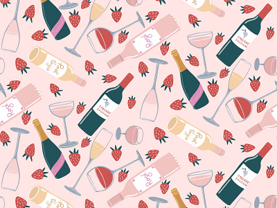 Celebrate! art licensing design illustration pattern pattern design repeat pattern surface design surfacedesign wine