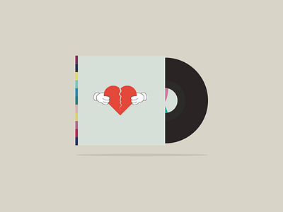 808s & Heartbreak 808s heartbreak illustration kanye west record vinyl