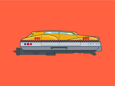 Korben Dallas' Taxi Cab cab fifth element illustration korben dallas taxi