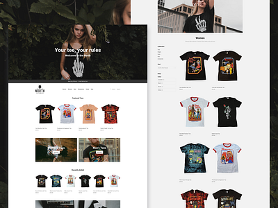 North ecommerce ekm online shop ui ux web design website