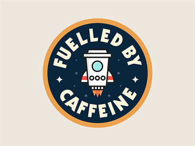 Fuelled By Caffeine Sticker fuelled by caffeine illustration sticker sticker design