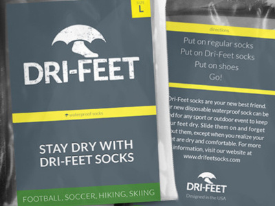 Dri-Feet Socks Packaging packaging