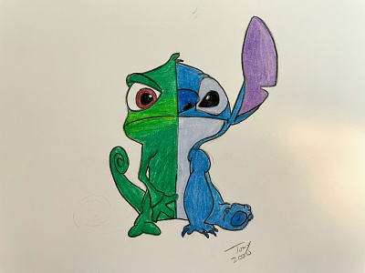 Pascal/Stitch characters illustration