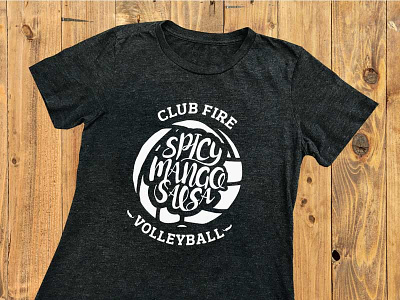 Club Fire Volleyball T-shirt lettering shirt t-shirt volleyball