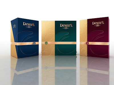 Dewar's whiskey gift pack packaging design